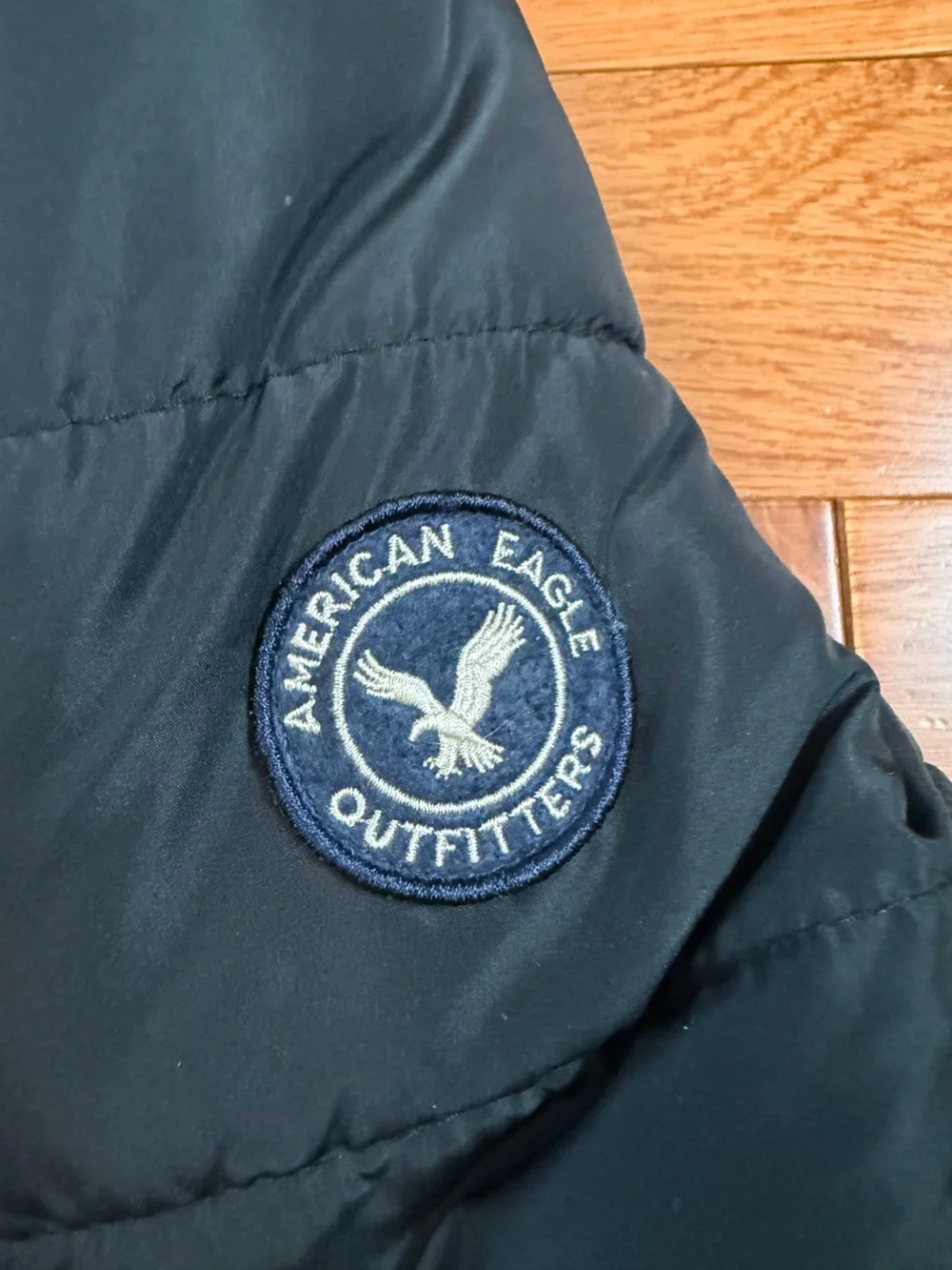 American Eagle Puffer Jacket With Faux Fur Lined Hood NWOT